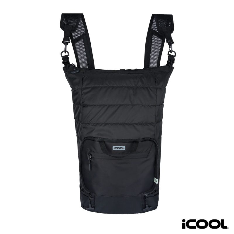 iCOOL Rockvale Repreve Packable Puffer 24-Can Backpack Cooler - 1